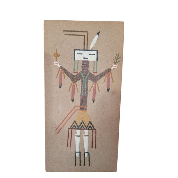 Native American Navajo Sand Painting Ceremonial Healing Yei Bei Chai S Dailey - Picture 1 of 11